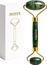Rolo de Jade Para Rosto Massageador Facial Gua Sha Anti Estresse e Anti Rugas Pedras Faciais Naturais Premium