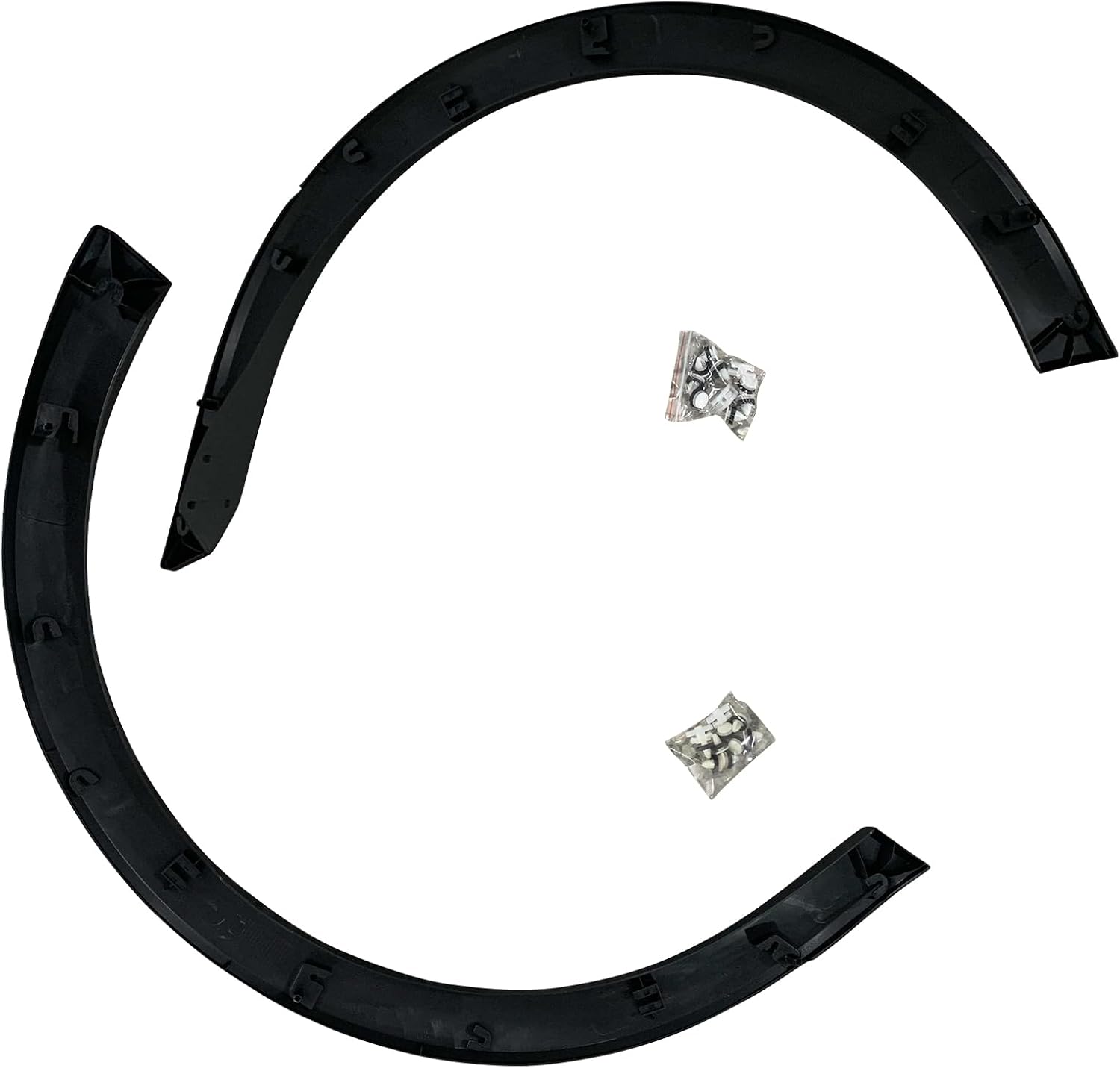 Pair Left and Right Rear Wheel Opening Molding Deflector Rear Wheel Arch Molding Panel Fender Trim Set Compatible with Ford Transit 150 250 350 350HD Single Wheels 2015 2016 2017 2018 2019