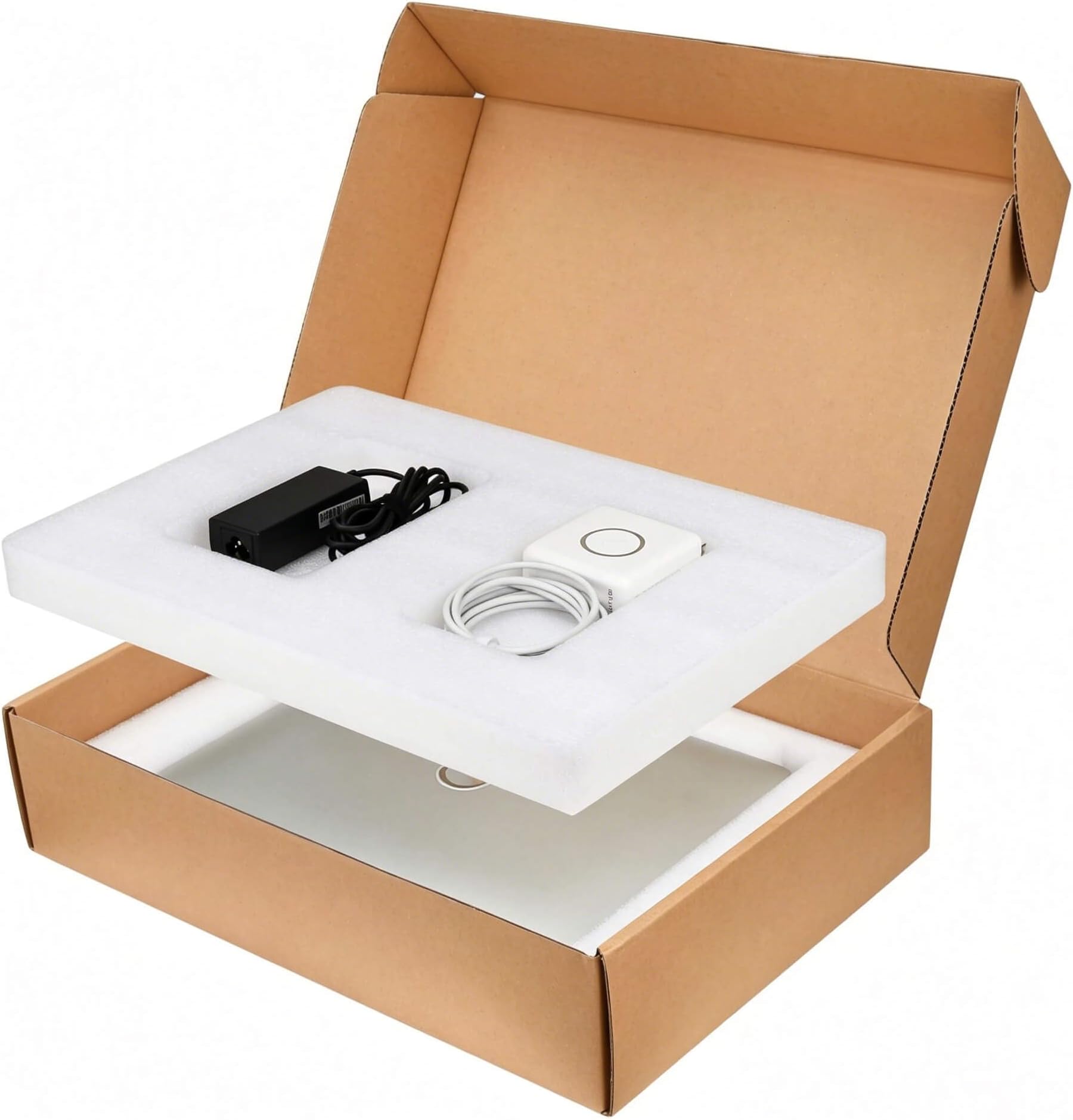 Shipping Box for Laptop Secure Mailer Box Laptop Box with Protection Foam, Fits Most Ultrabook or Laptop Screen Sizes(Updated)