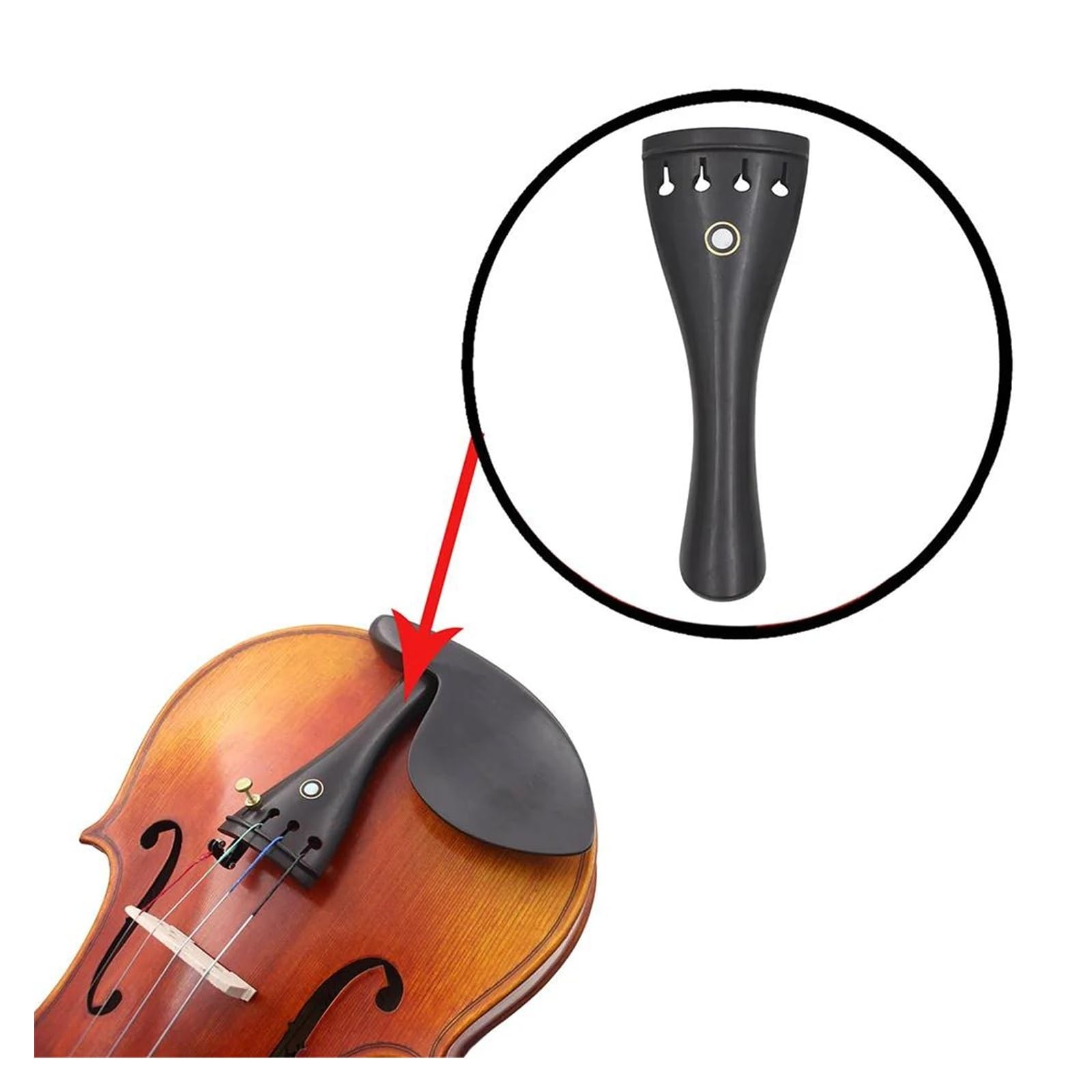 Accessori per violino Accessori per violino set da 15 pezzi tra cui cordiera cordiera mentoniera e viti