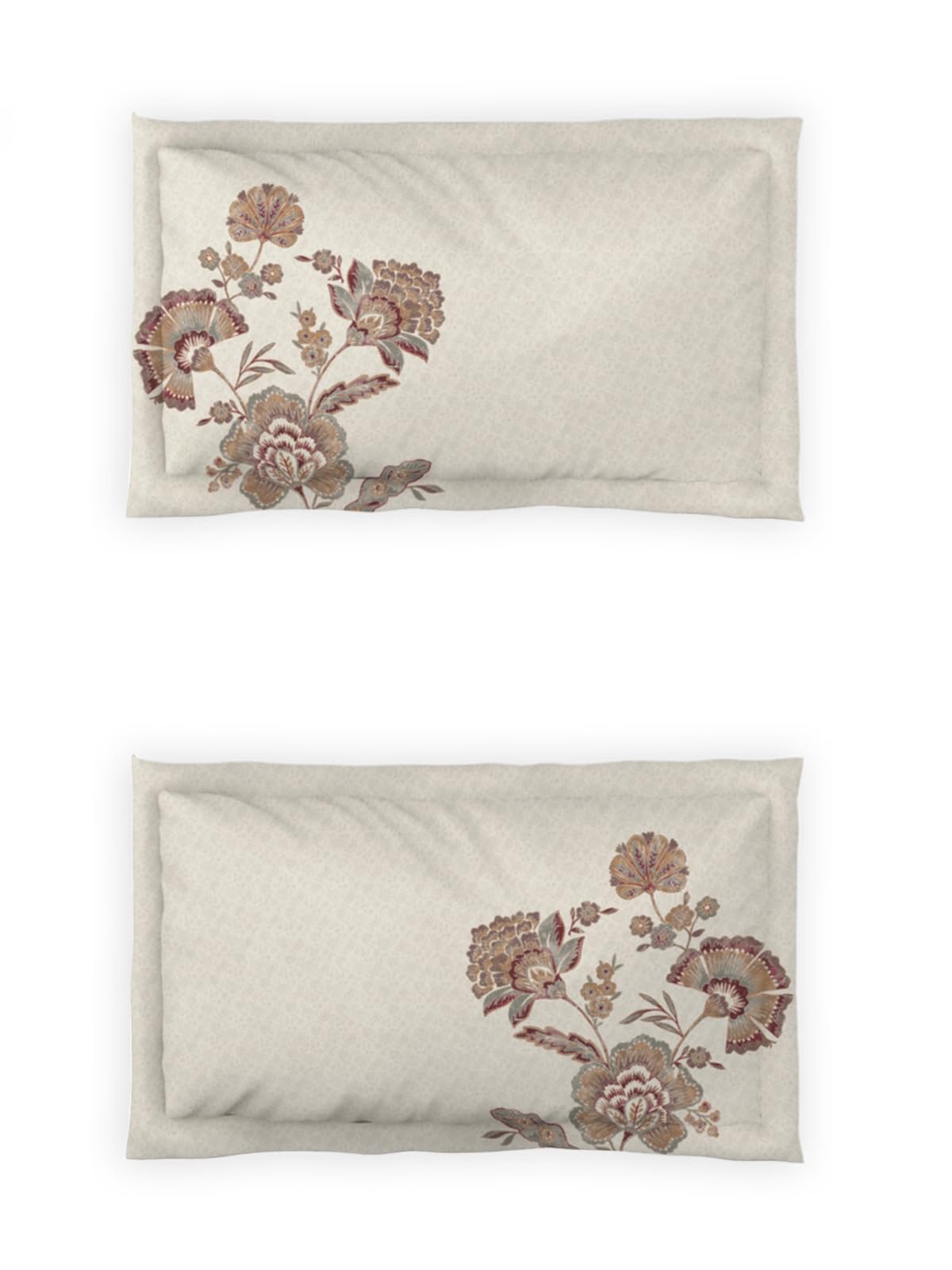 DDECOR Live beautiful Cotton Queen Bed Sheet Set with 2 Pillow Covers (229 CM X 274 CM, Brown) Digital Print Classical 145TC GSM 1
