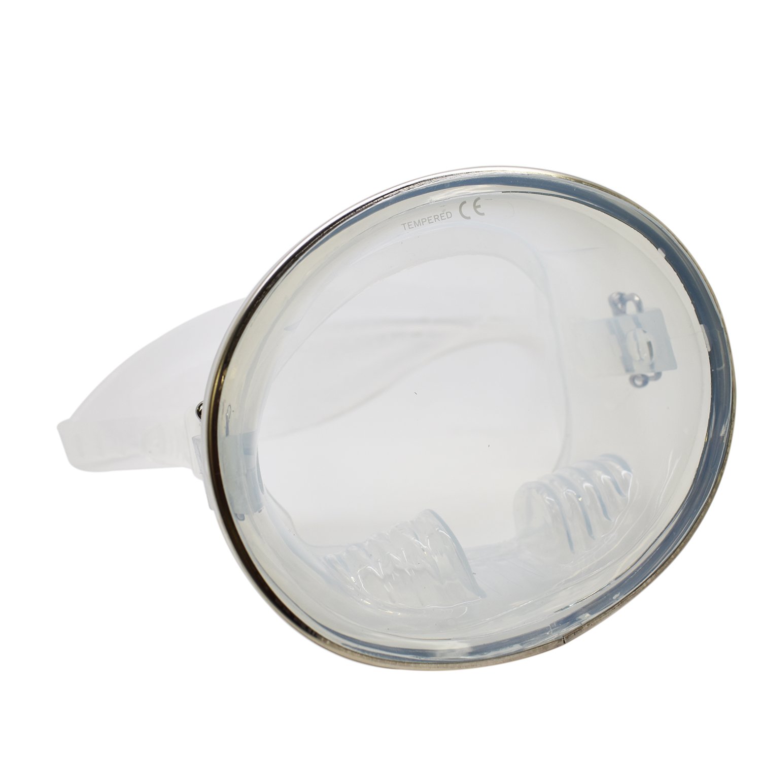 Scuba Choice Spearfishing Free Dive Stainless Steel Oval Shape Classic Silicone Mask, Clear