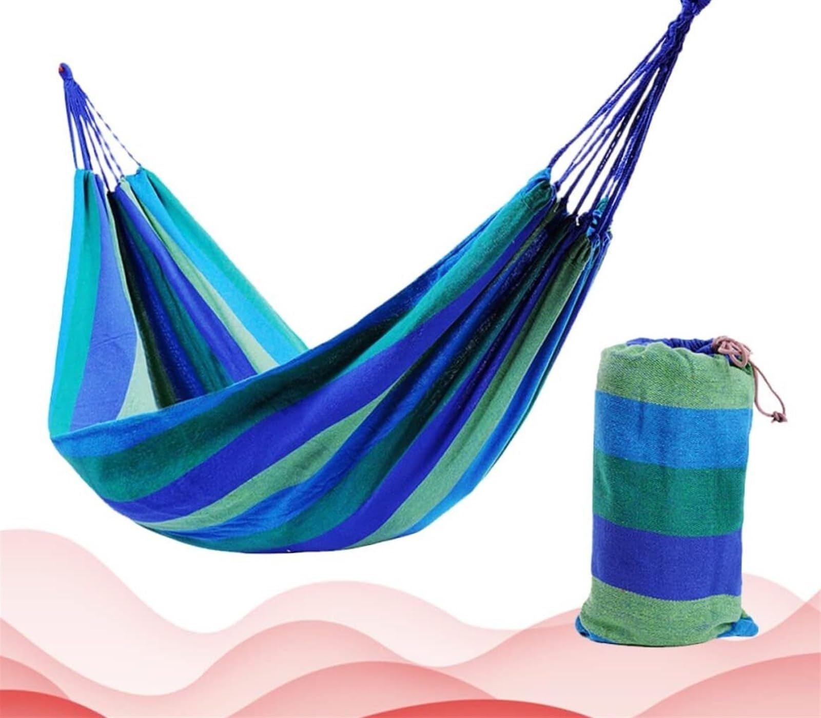 Hamak Ultralekki, Hammock Hamak Ogrodowy Z Płótna Wygodny Tkaniny Do Zawieszenia Solidnego Hamaka Przenośny na Kemping, na Zewnątrz(200x80cm)