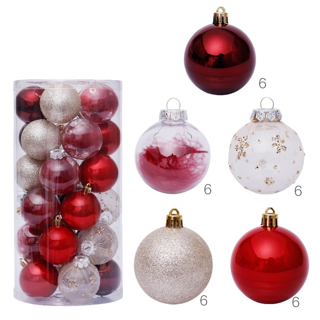 Amazon.co.jp: 豪華 クリスマスボール オーナメント 飾り 30個セット