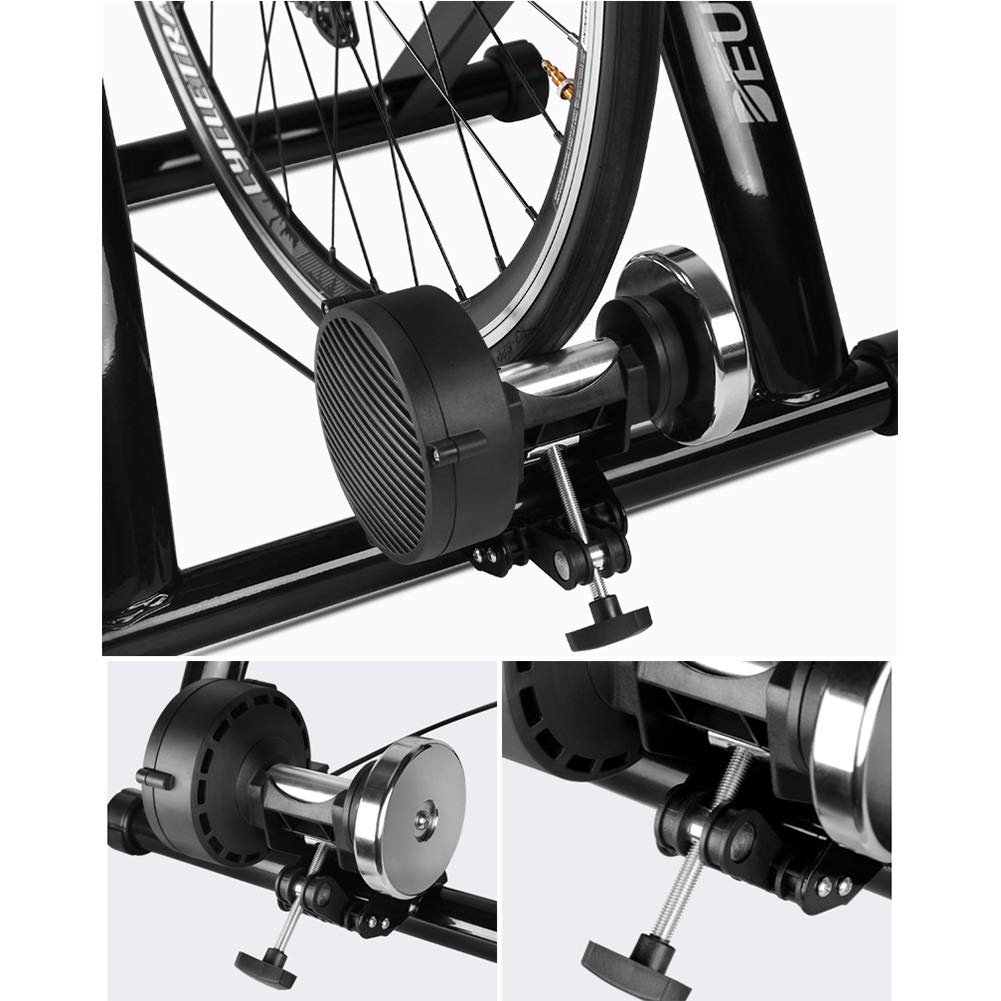 Fahrradtrainer-Ständer for Innen- und Heimübungen, magnetische Widerstände, Fahrradtrainer, Fitnessstation, Fahrradtrainer, Rollen, Rot
