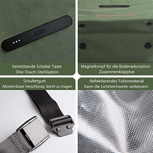 Sterilizzazione UV Sling Bag 11 Pollice Antifurto