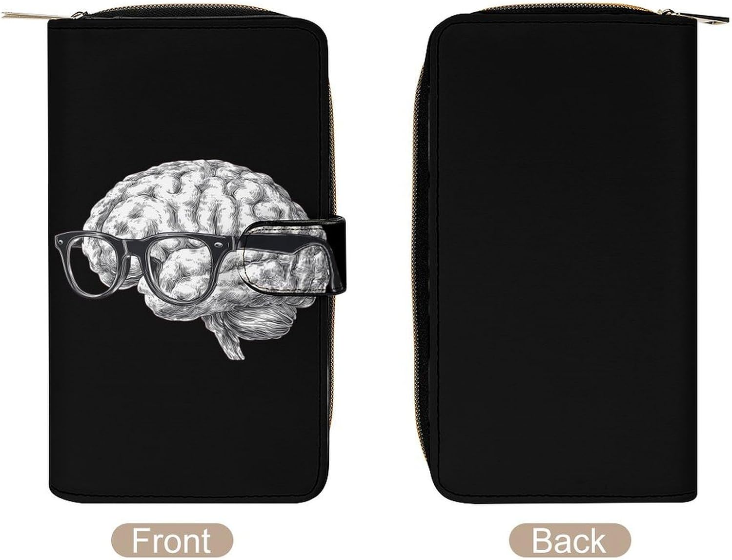 Funny Brain Women's Long Wallets Leather Purse Fold Clutch Credit Card Holder