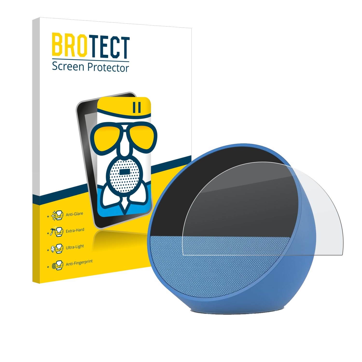 Brotect Pellicola Protettiva In Vetro Ibrido AirGlass Per Amazon Echo Hub 8'' - Durezza 9H, Anti-impronta, Made In Germany