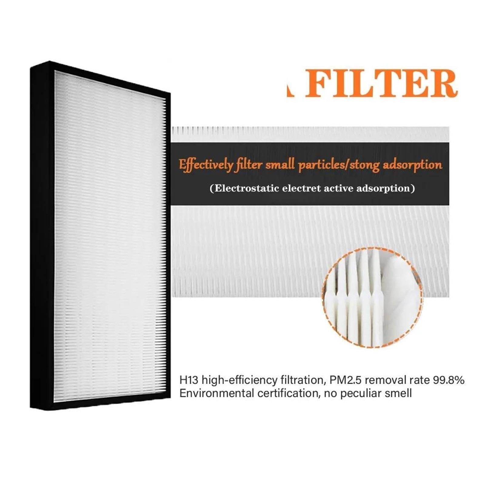 H13-Kohlefilter-Ersatz Compatible With Sharp KC-G40SA W KC-G50SA W
