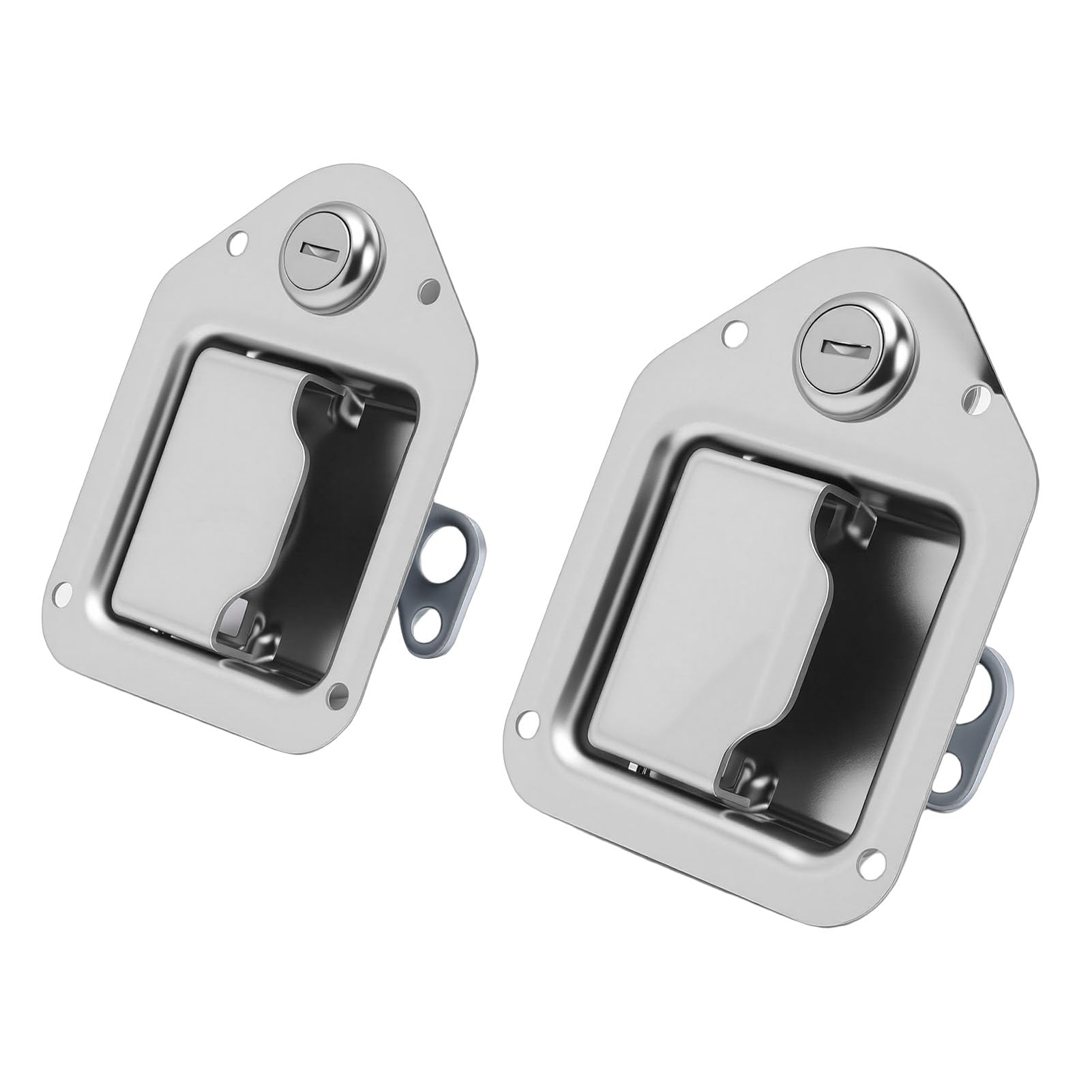 Pissente #311 Truck Tool Box Latch, Heavy Duty 304 Stainless Steel Lock Replacement Handle With Keys For Trailer Rv Utv Atv Toolbox
