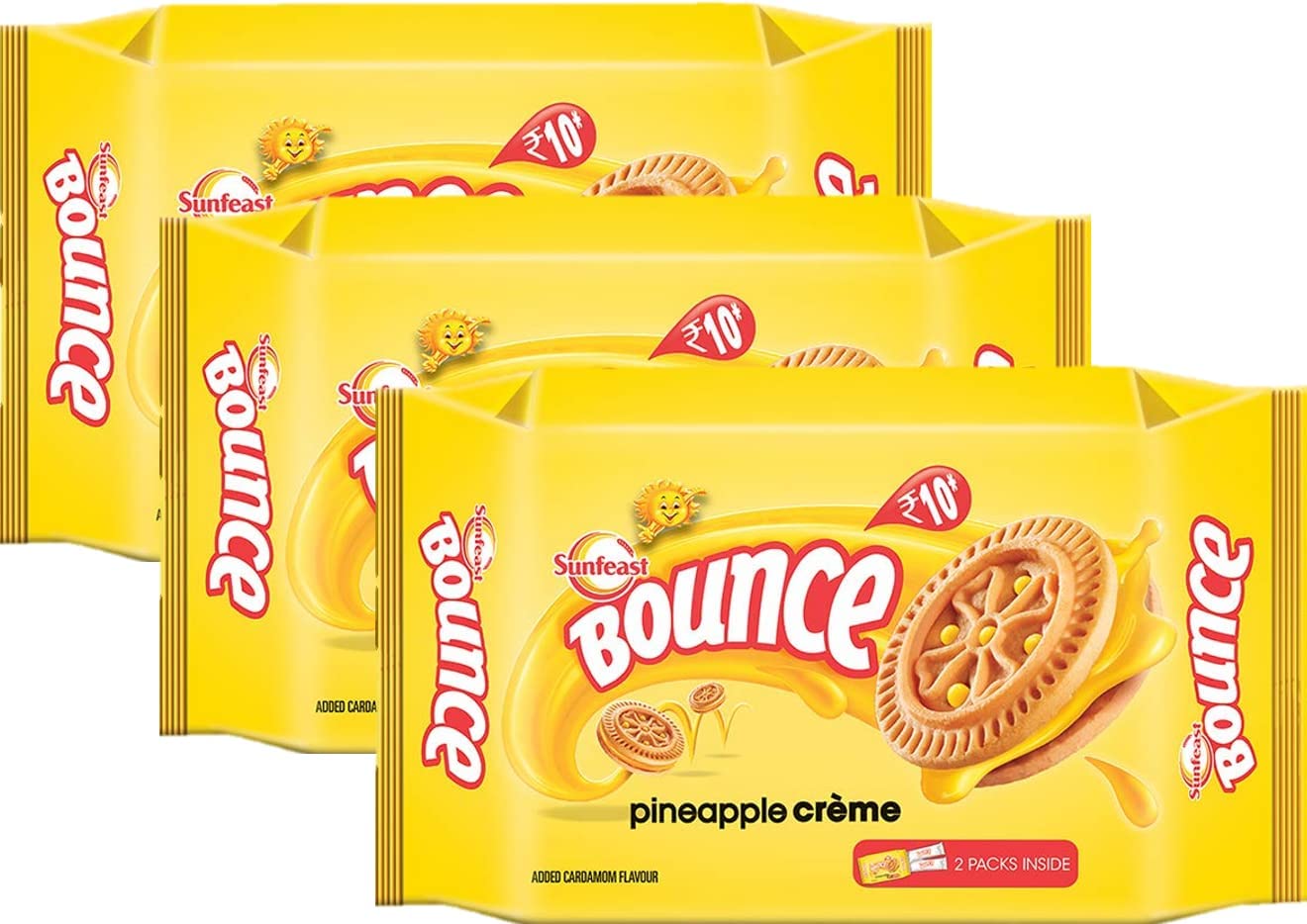 Kten SINCE 1984 TASTY FOOD... HEALTHY MOOD! Sunfeast Bounce Pineapple Cream 76g (Pack of 3) (B0BC1KMSJF) Amazon Price History, Amazon Price Tracker