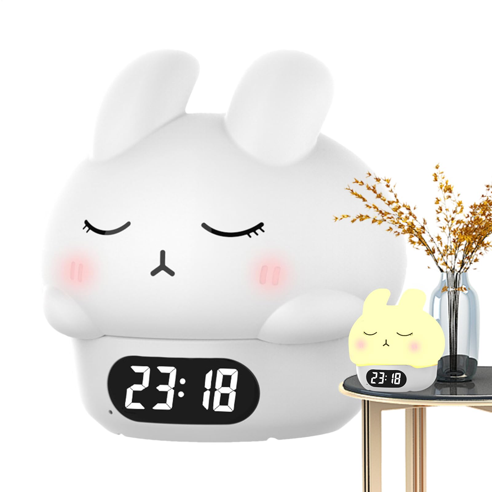 Réveil lapin avec lampe amusante pour stopper les réveils précoces
