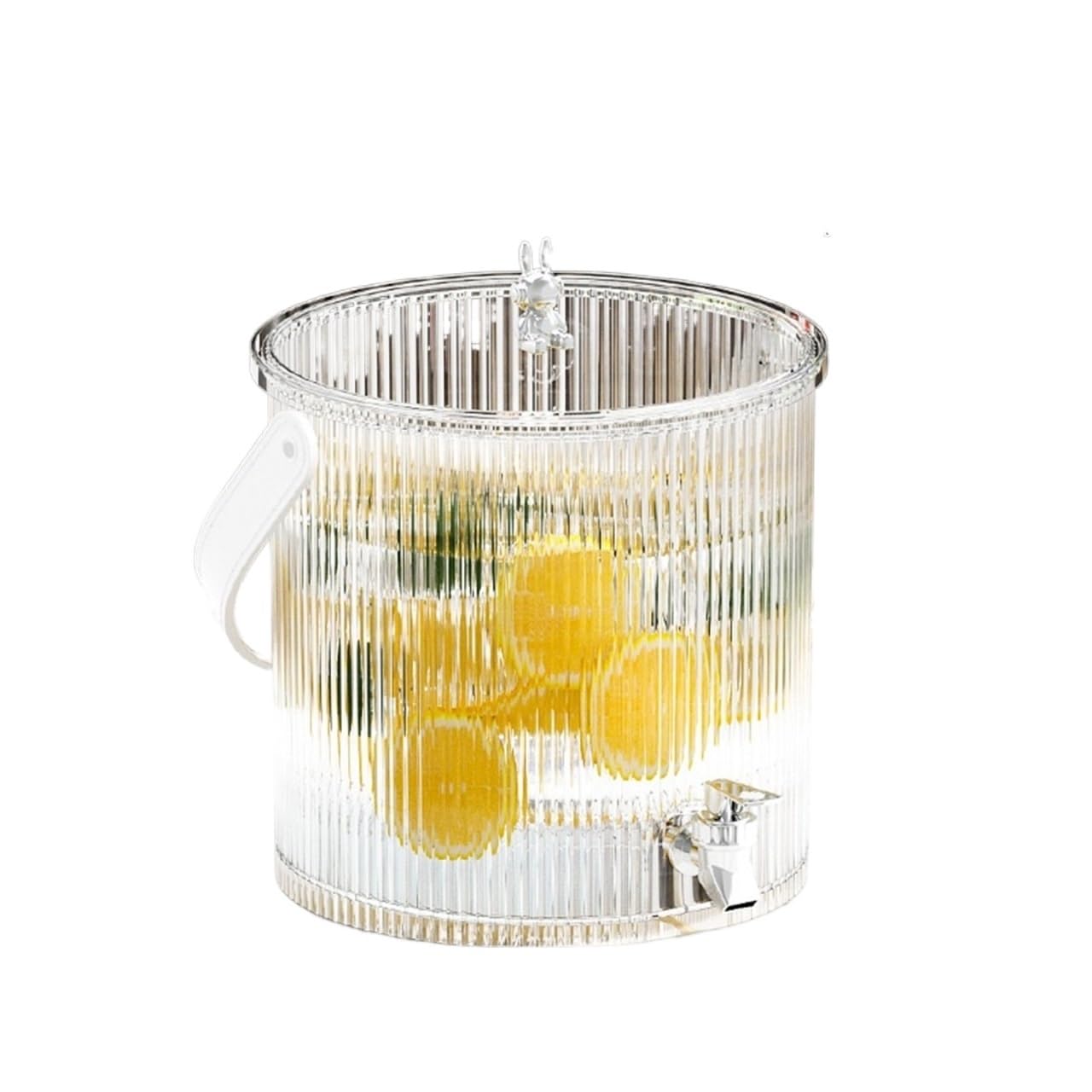 ASerZenith Drink Dispenser With Spigot - Plastic Beverage Dispenser For Beer And Juice - Tap Included(Transparent-19X23Cm)