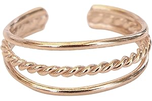 Triple Band Twisted Toe Ring