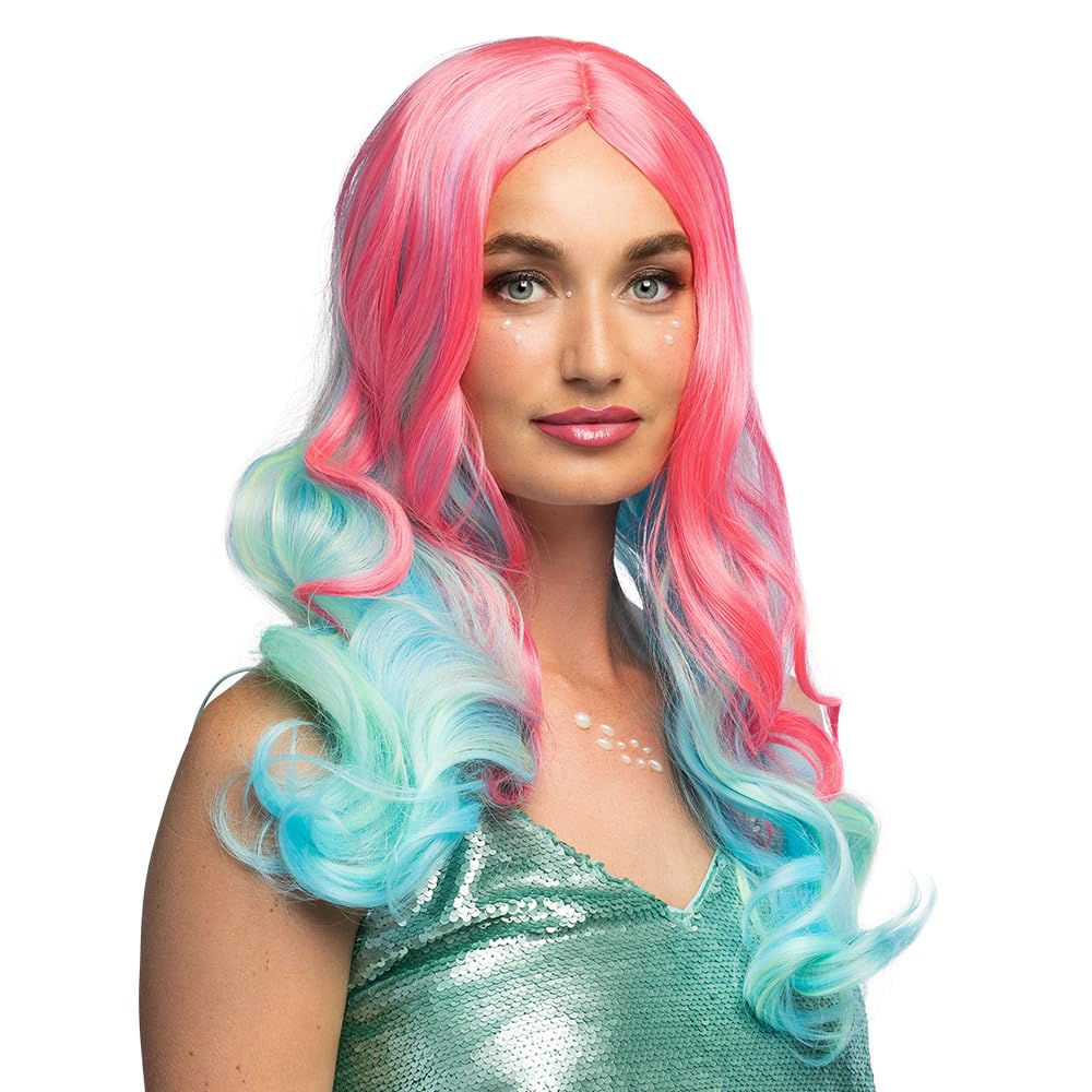 Boland 85080 Mermaid Wig for Adults, Synthetic Hair for Theme Party or Carnival, Accessory for Fancy Dress Costumes