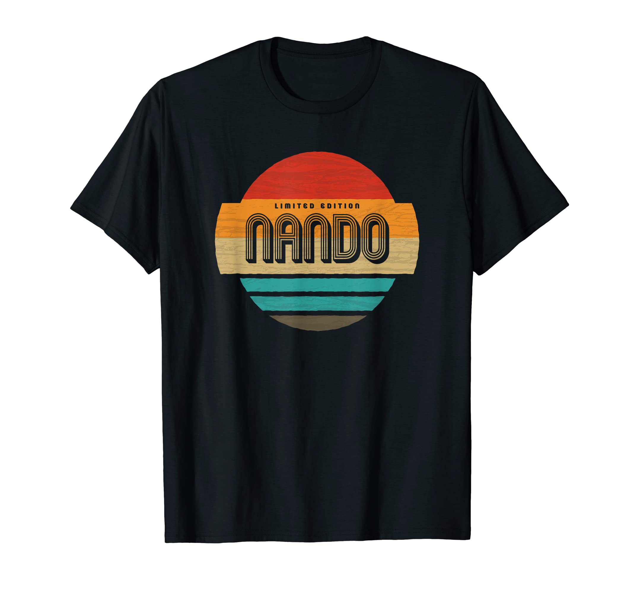 Custom Clothing Accessory Gifts for MenNando Name Retro Vintage Sunset Limited Edition T-Shirt