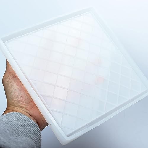 Miniatura 6 de Molde grande para bandeja rodante, molde rectangular para bandeja cuadrada, molde de bandeja de silicona con borde de rejilla y placa inferior,