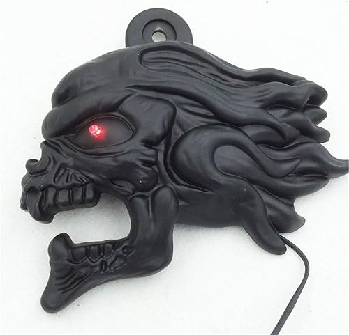 Miniatura 6 de HTTMT MT246-009-A- Cubierta negra para bocina de cabeza de viento de Ghost Head Compatible con Harley-Davidson de 1992 en adelante con montaje