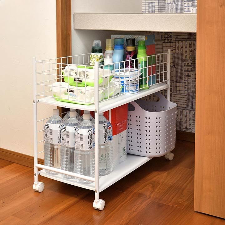 パイプ、長尺用ラック（キャスター付） 楽天市場】メタルシェルフ・スチールラック キャスター付 6段 幅90x35x