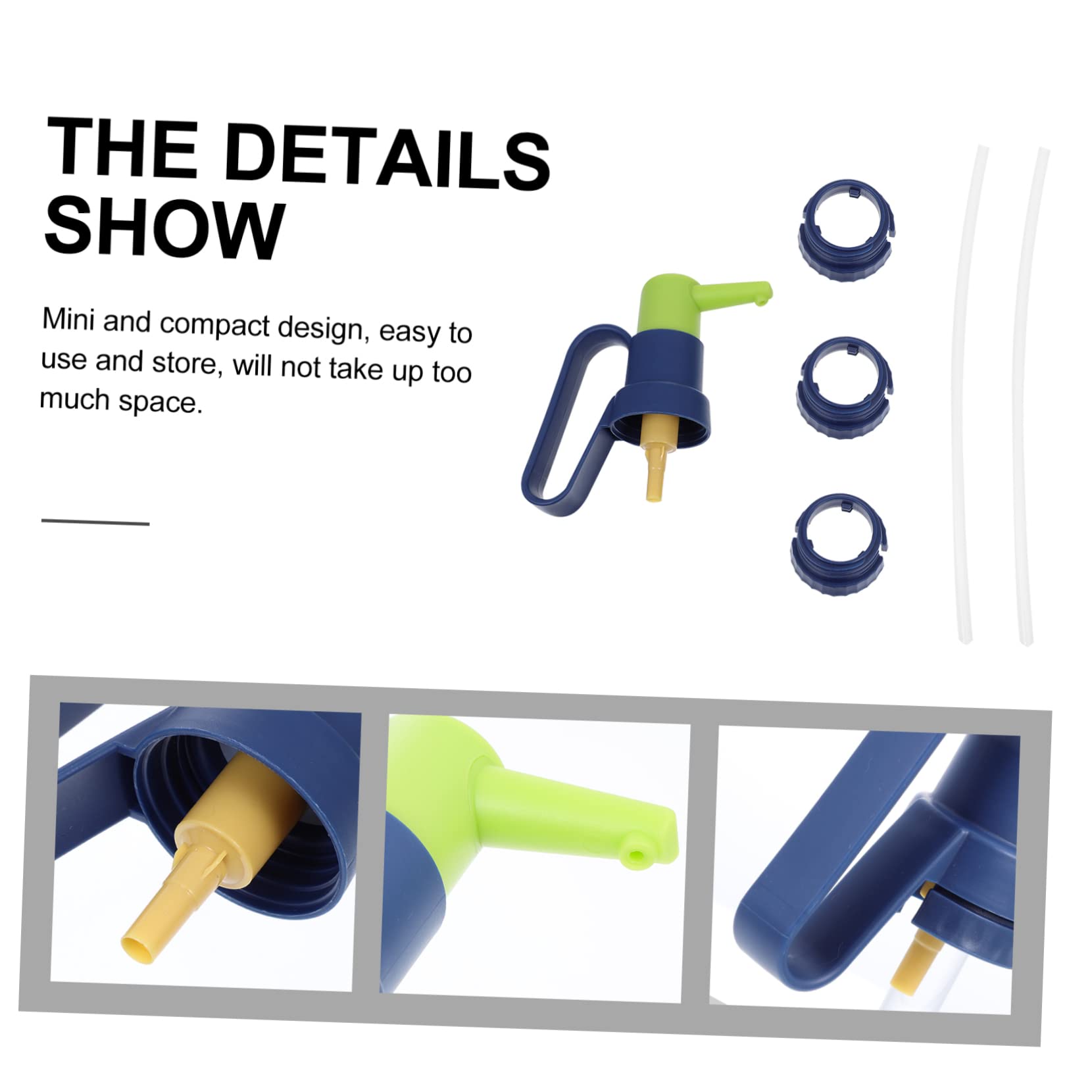 HEALLILY Sets Mini Ketchup Dispenser Pump for Kitchen Bottle Supply Stainless Steel Easy to Use and Store