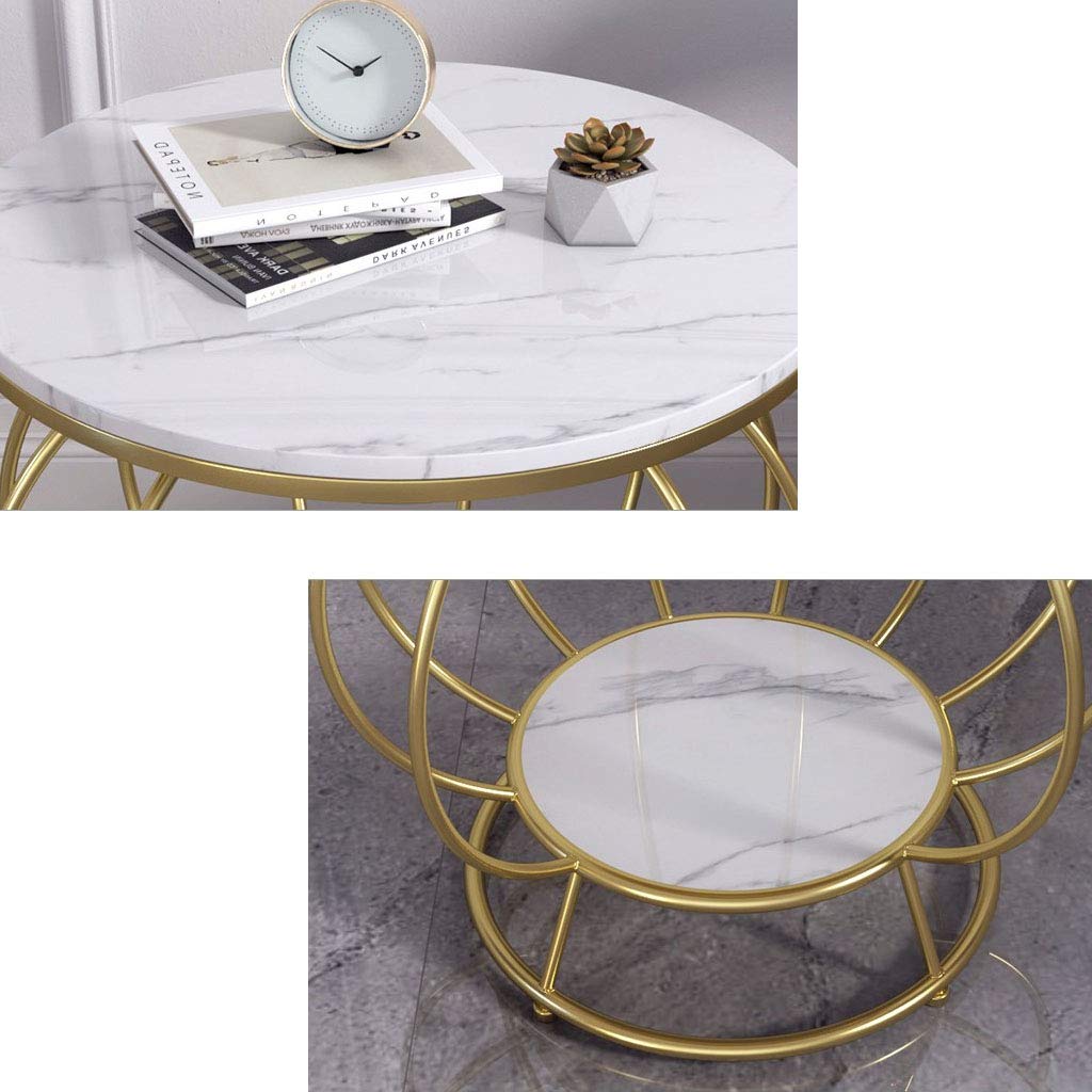北欧レトロ 大理石 2段ラウンドテーブル ガラスサイドテーブル コーヒーテーブル 北欧レトロ 大理石 2段ラウンドテーブル ガラスサイドテーブル