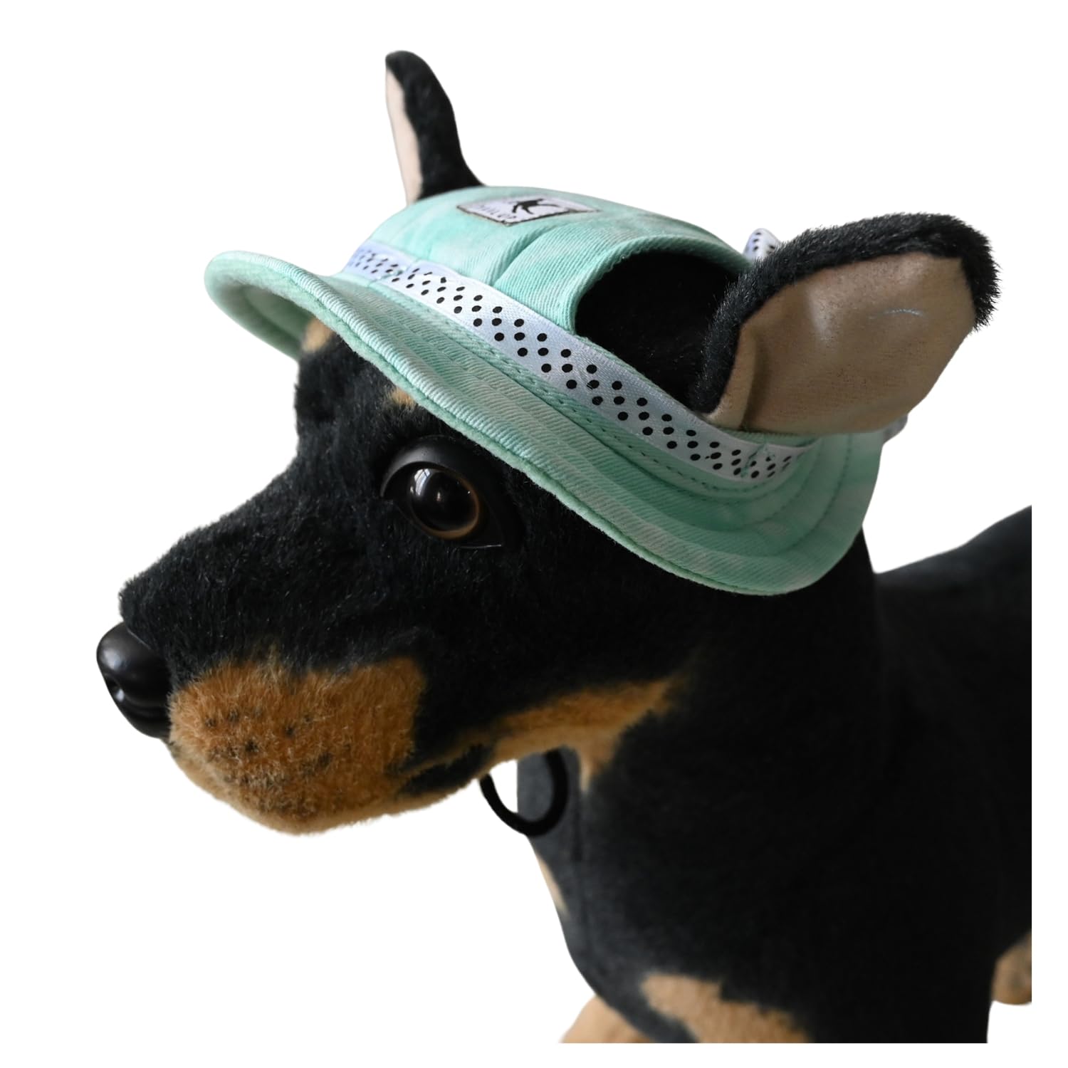 BT Bear Dog Hat - Breathable Round Cap with Ear Hole, Sun Protection Sport Hat for Cat & Small Dogs (Tie Dye Green, S)