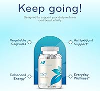 Vista 5 de CoQ10 200 mg con BioPerine - Coenzima de absorción mejorada Q10 200mg Potente antioxidante para energía cardíaca y apoyo al envejecimiento - Tapas