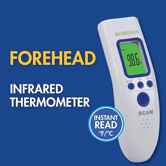 Veridian Non-Contact Thermometer LCD Display 09-183 1 Each