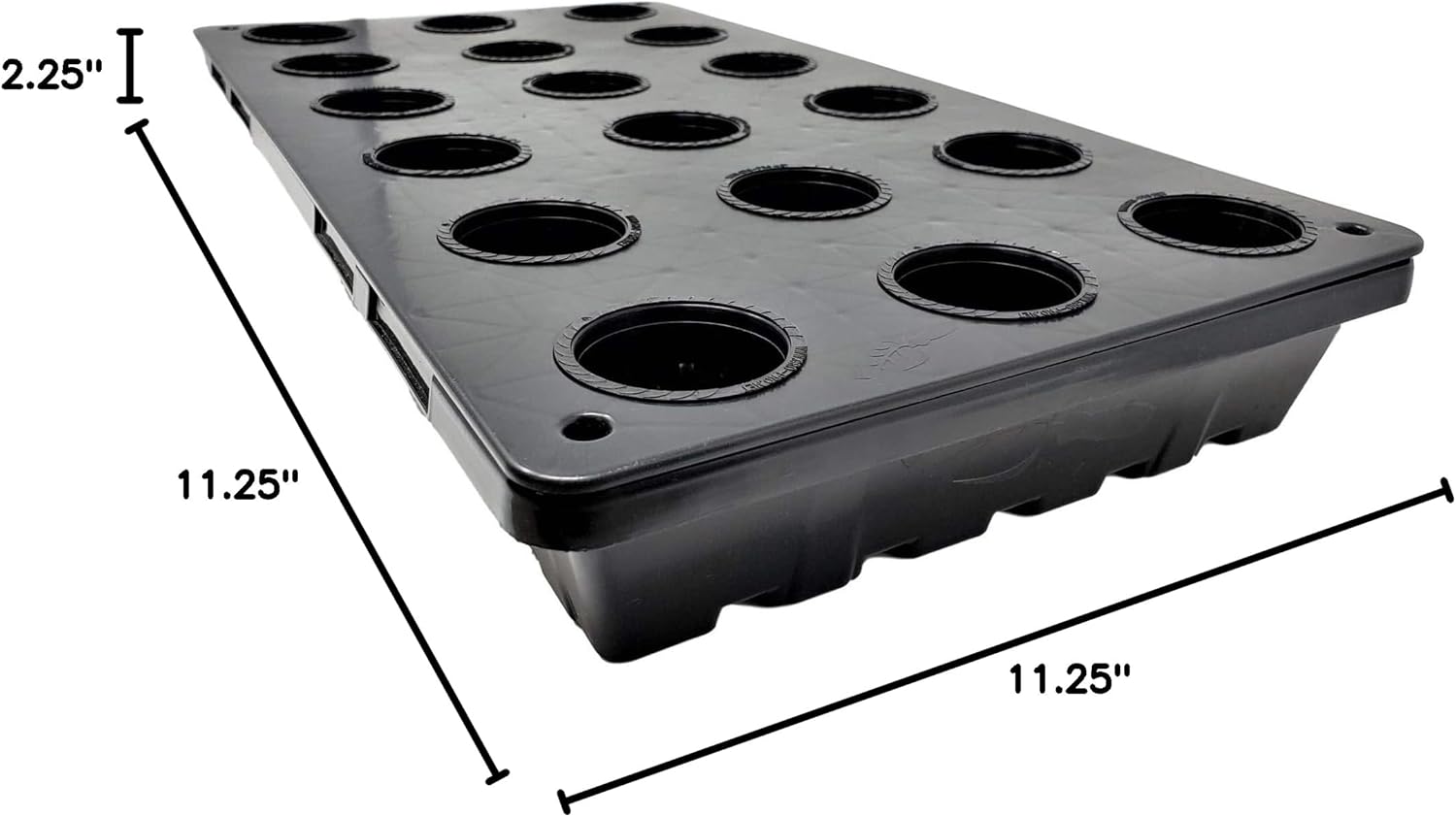 Bootstrap Farmer 1020 Net Pot Trays 18 Hole | 5 Pack | Hydroponic Growing in 1020 Seed Trays