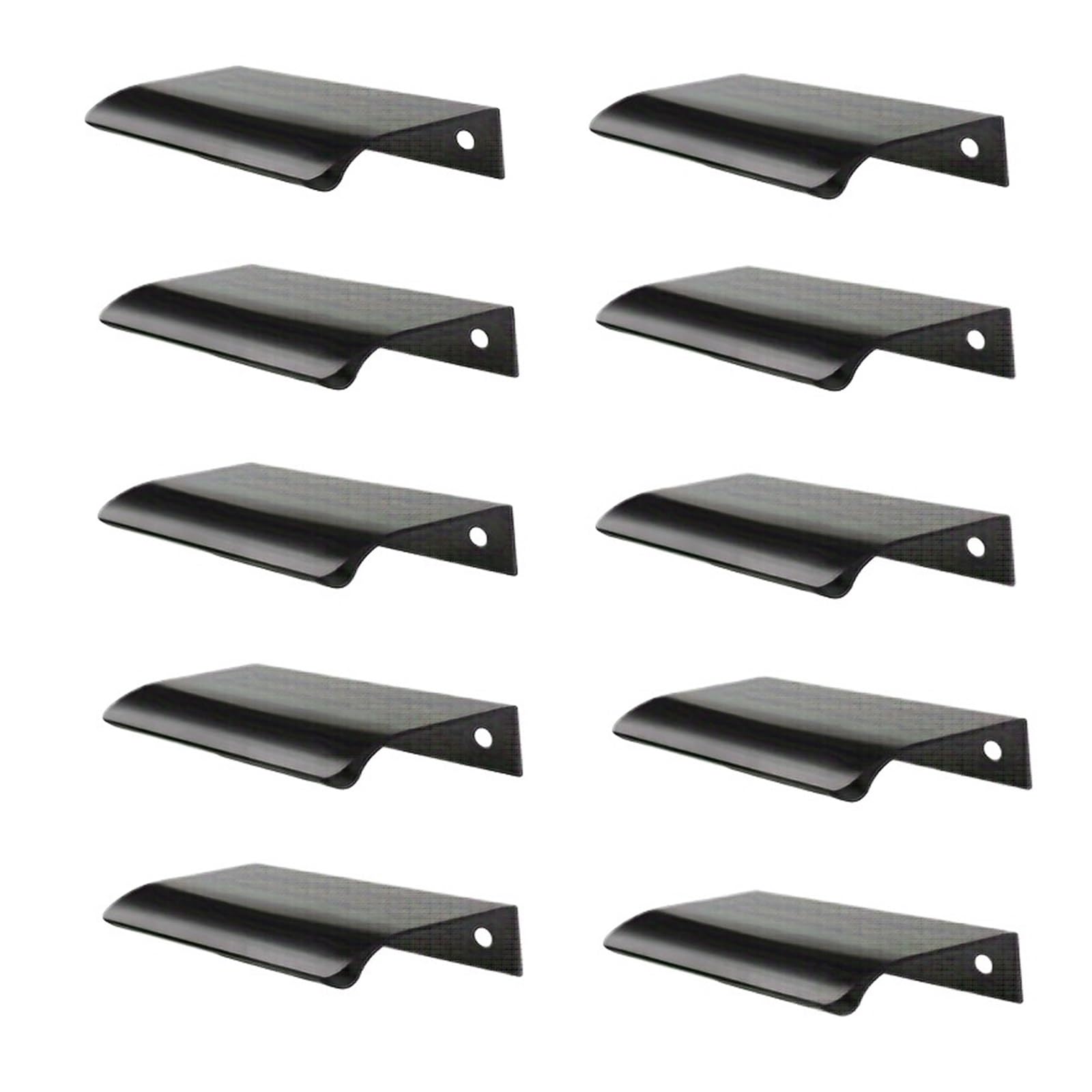 GFJFsetSH 5/10pcs Minimalist Aluminum Hidden Cabinet Handles(Black 10pcs)