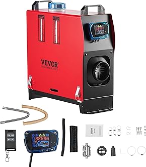 VEVOR Diesel Air Heater, 8 kW DC12-24V, Fast Heating Diesel Parking Heater with Remote Control and Blue LCD Switch, Low Noise, Pre-Heating Function, for RV, Truck, Camper, Van, Boat and Trailer