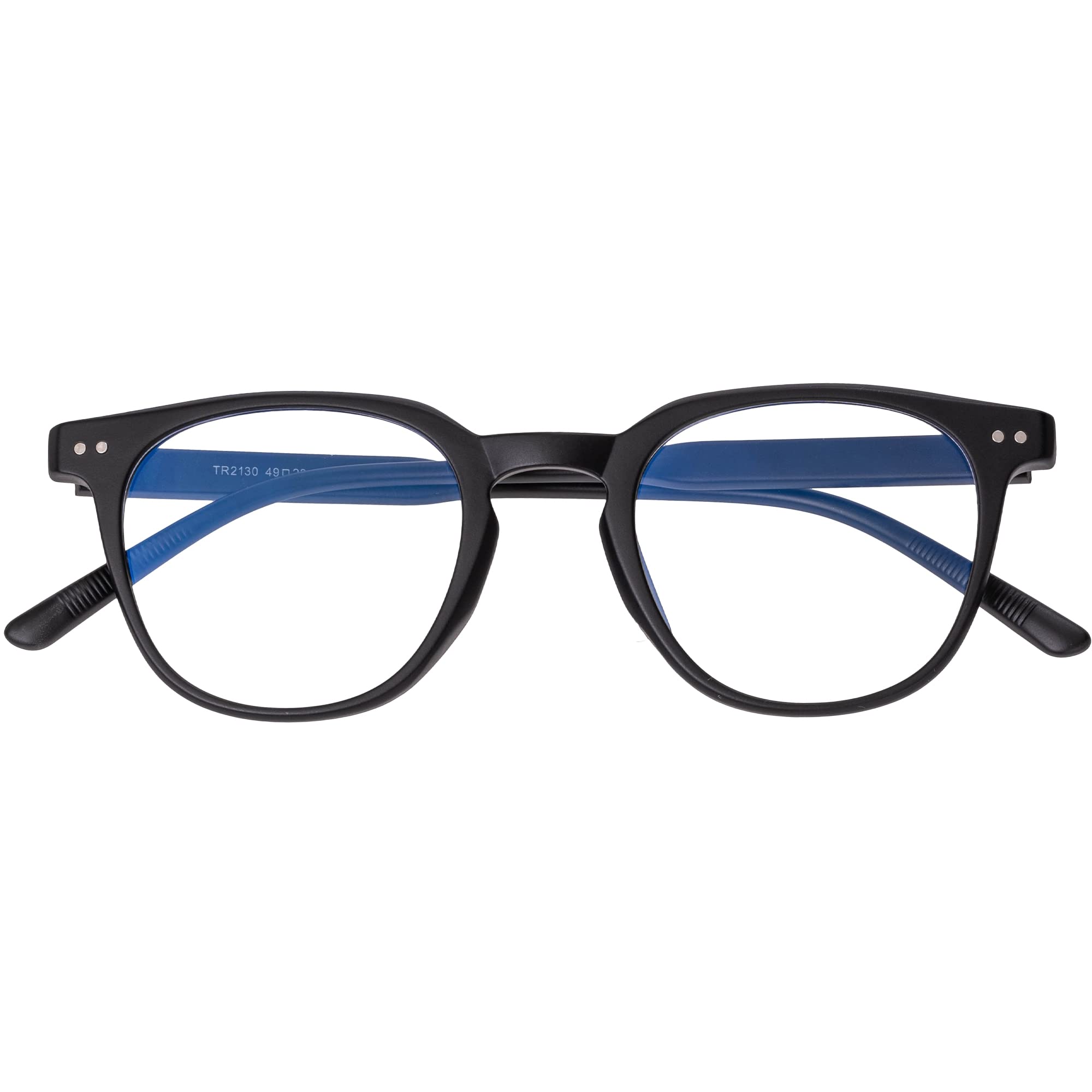 B007-C10-Black Blue Light Glasses Women, HD Clear Computer Gaming Glasses Men, Anti Eyestrain Blue Ray UV 400 TR90 Cat Eye Glasses