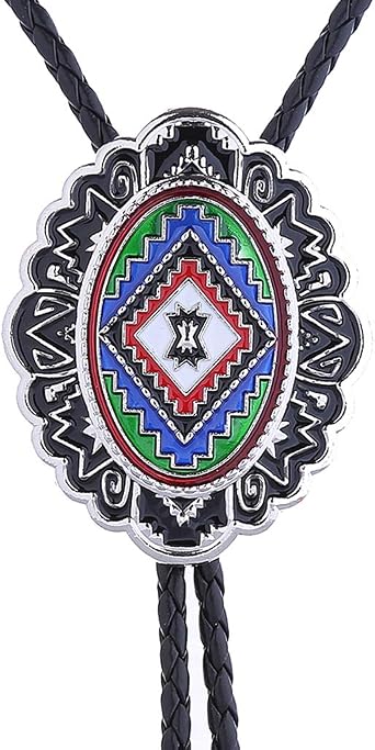 GelConnie Western Bolo Tie for Men Cowboy Necktie Turquoise Bolo Tie Leather Rodeo Necklace Mushroom Bolo Tie Texas Style