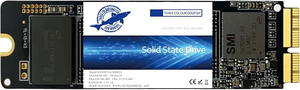 Dogfish 1TB NVMe PCIe内蔵SSD Macbook専用SSD アップグレード ソリッドステートドライブ For MacBook Air A1466 A1465(2013-2017)/MacBook Pro A1398 A1502(Retina 2013-2015)/iMac A1419 A1418(2013-2019) - 1