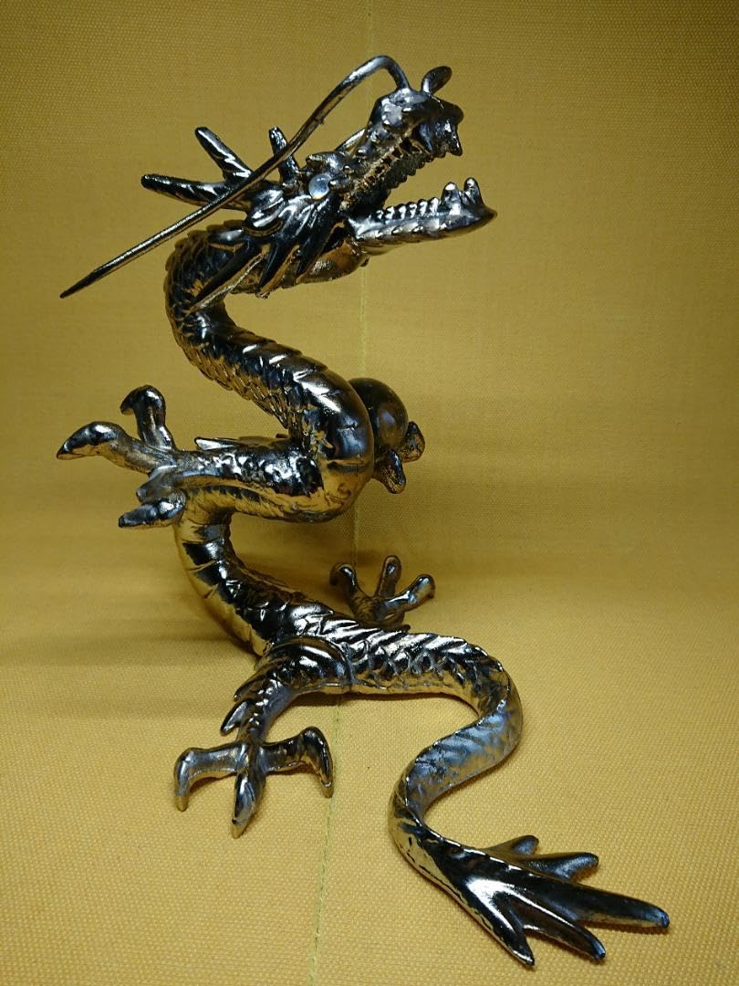 Amazon.co.jp: 龍 昇龍 金属 2.3kg 置物 インテリア 工芸品 美術品 