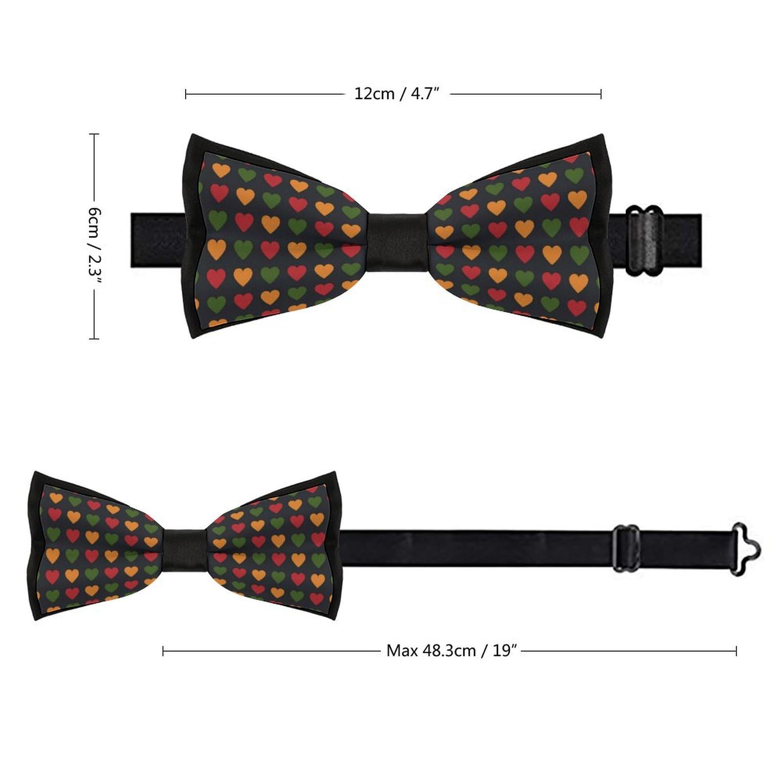 GoasNei Black History Month 2022 Bow Tie for Men Adjustable Necktie Funny Tie Neck Ties for Weddings Party