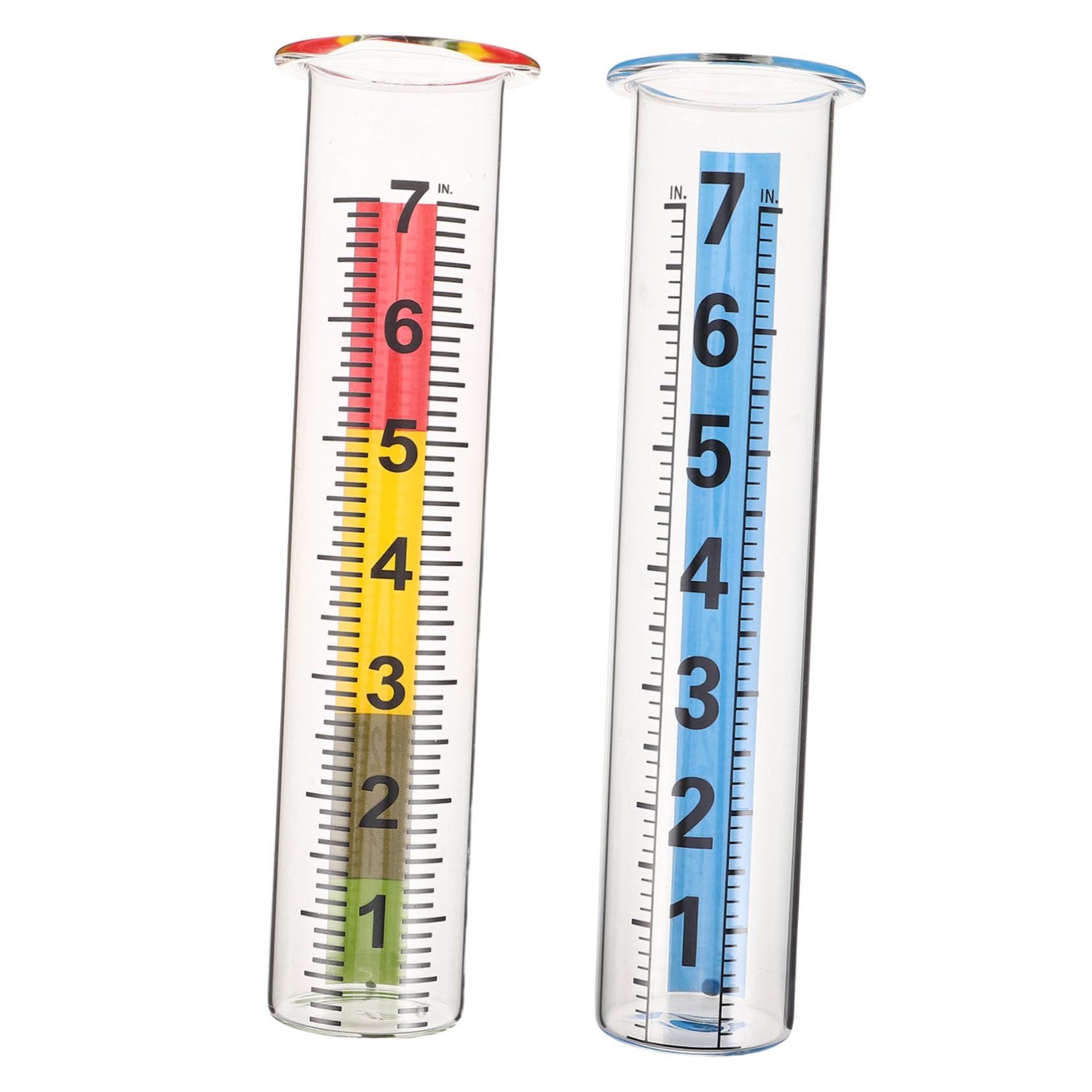 2stücke Gartenregenmesser mit Glasrohr Borosilikatglas für Genaue Niederschlagsmessung Wetterfeste Außennutzung Einfache Installation und Ablesbarkeit