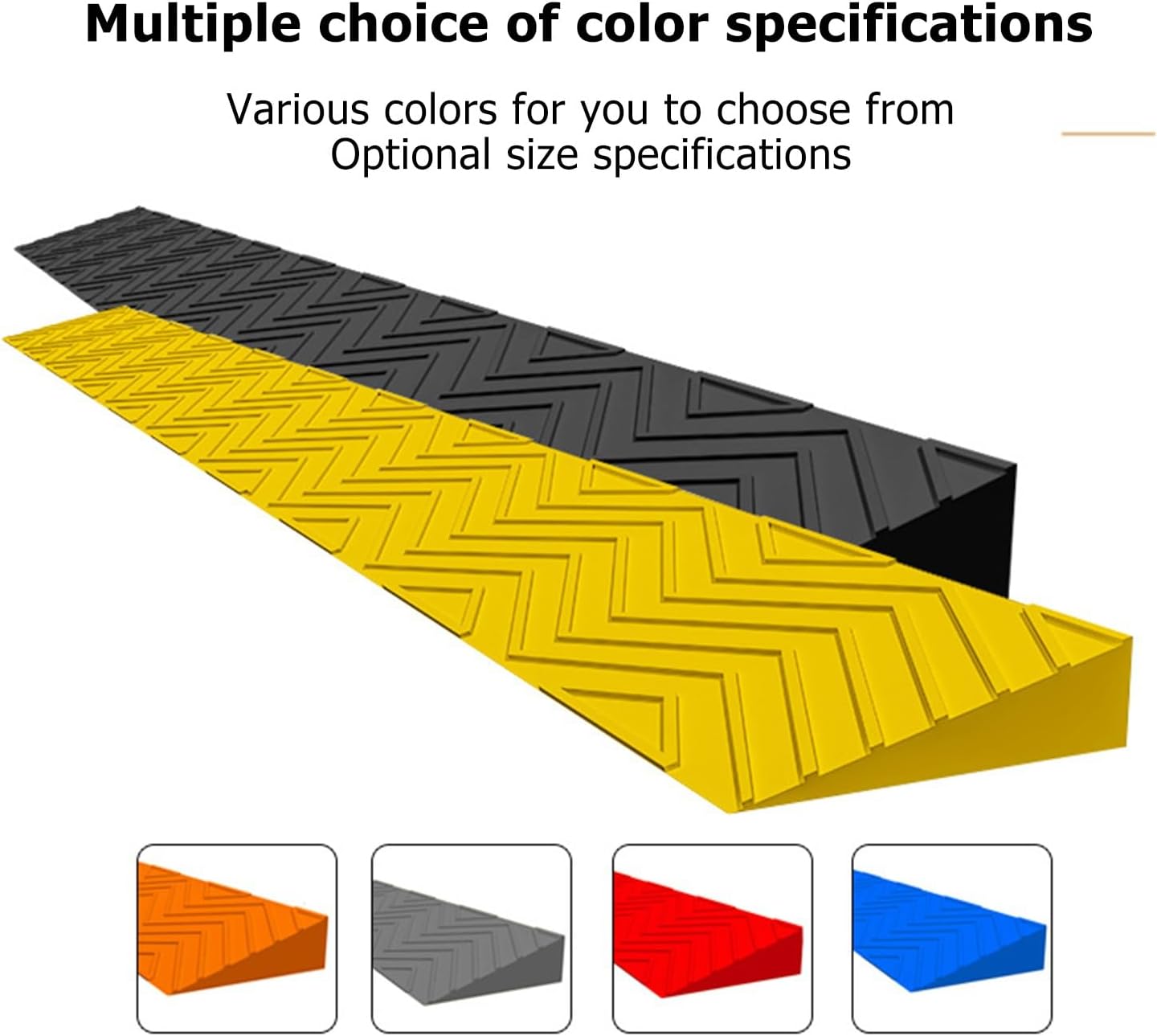 5 Pack 0.4" High Portable Curb Ramps Doorway Ramp Portable Lightweight Heavy Duty Plastic Threshold Ramp Wheelchair Threshold Non-Slip Ramp for Wheelchairs Bikes Sweeping Robot (Size : 100x10x3.5cm)