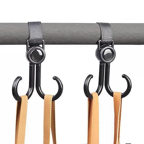 LURBABYPER Ganchos de cochecito para colgar, 2 clips de mosquetón para cochecito, clips universales para bolsa de pañales