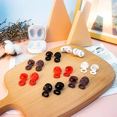 Miniatura 6 de 8 pares puntas de oreja para Galaxy Buds Live, antideslizantes, antideslizantes, de silicona, a prueba de fugas, accesorios compatibles con Samsung