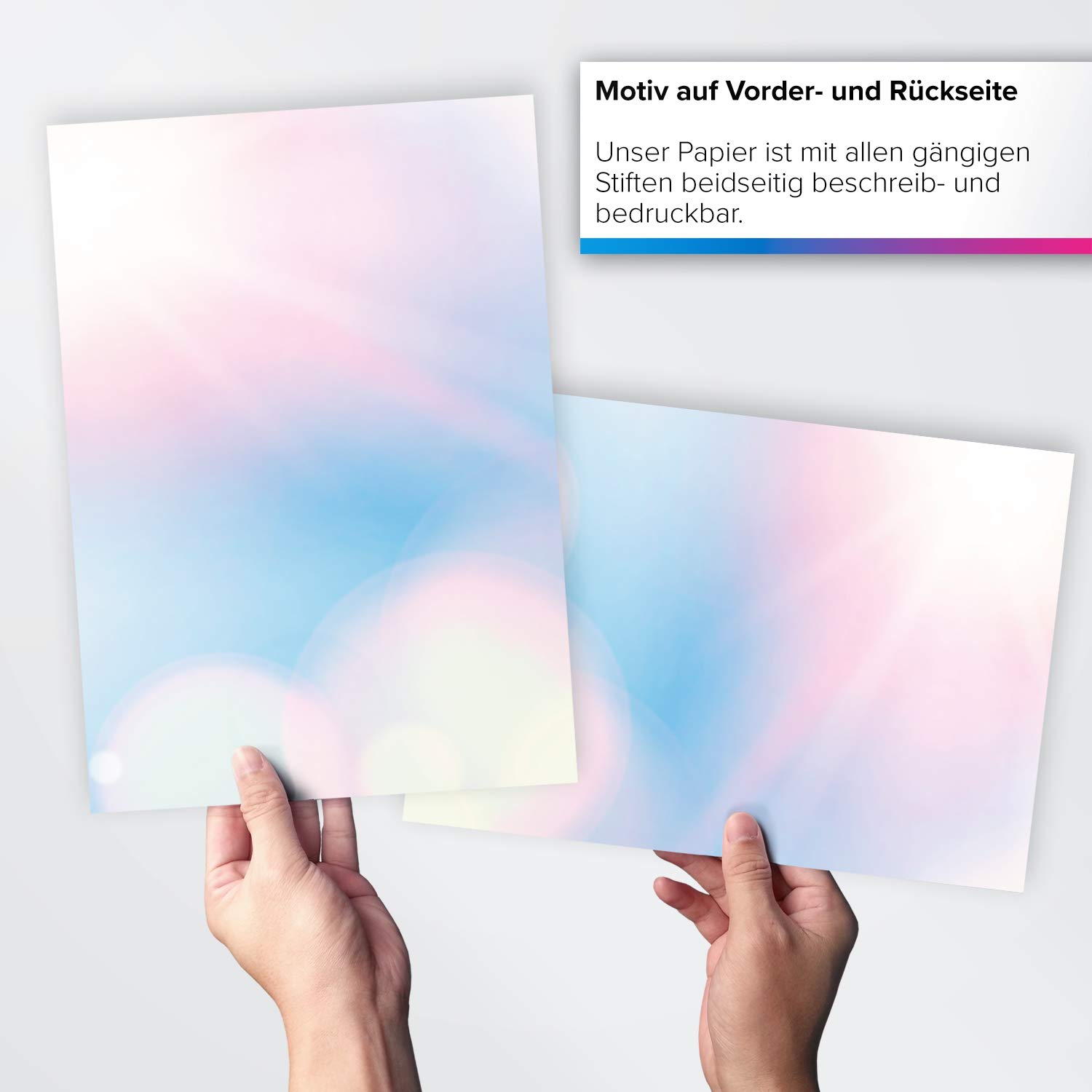 Produktbild von LYSCO® Motivpapier-Set – 25 Blatt A4, Orange-gelbe Kugeln & Seifenblasen (DE)