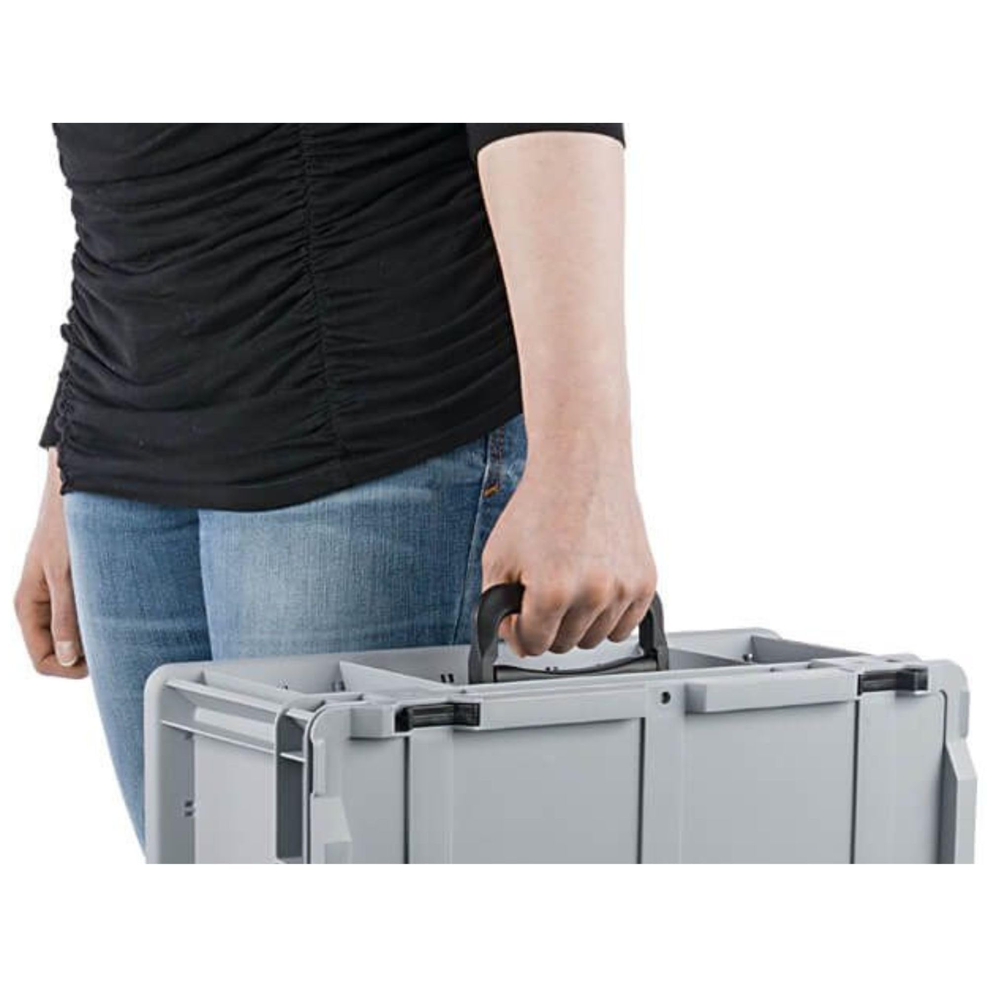 PROREGAL SparSet 5x Eurobox NextGen Portable Duo | HxBxT 12x30x40cm | 11 Liter | Eurobehälter, Transportbox, Transportbehälter, Stapelbehälter