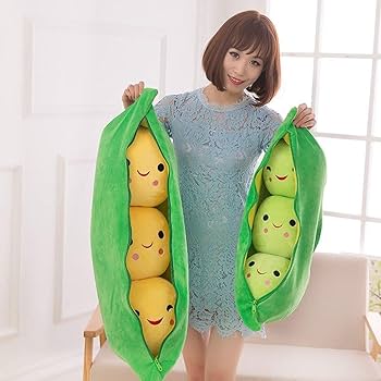 Amazon.co.jp: ポッドに入った巨大なエンドウ豆のぬいぐるみ