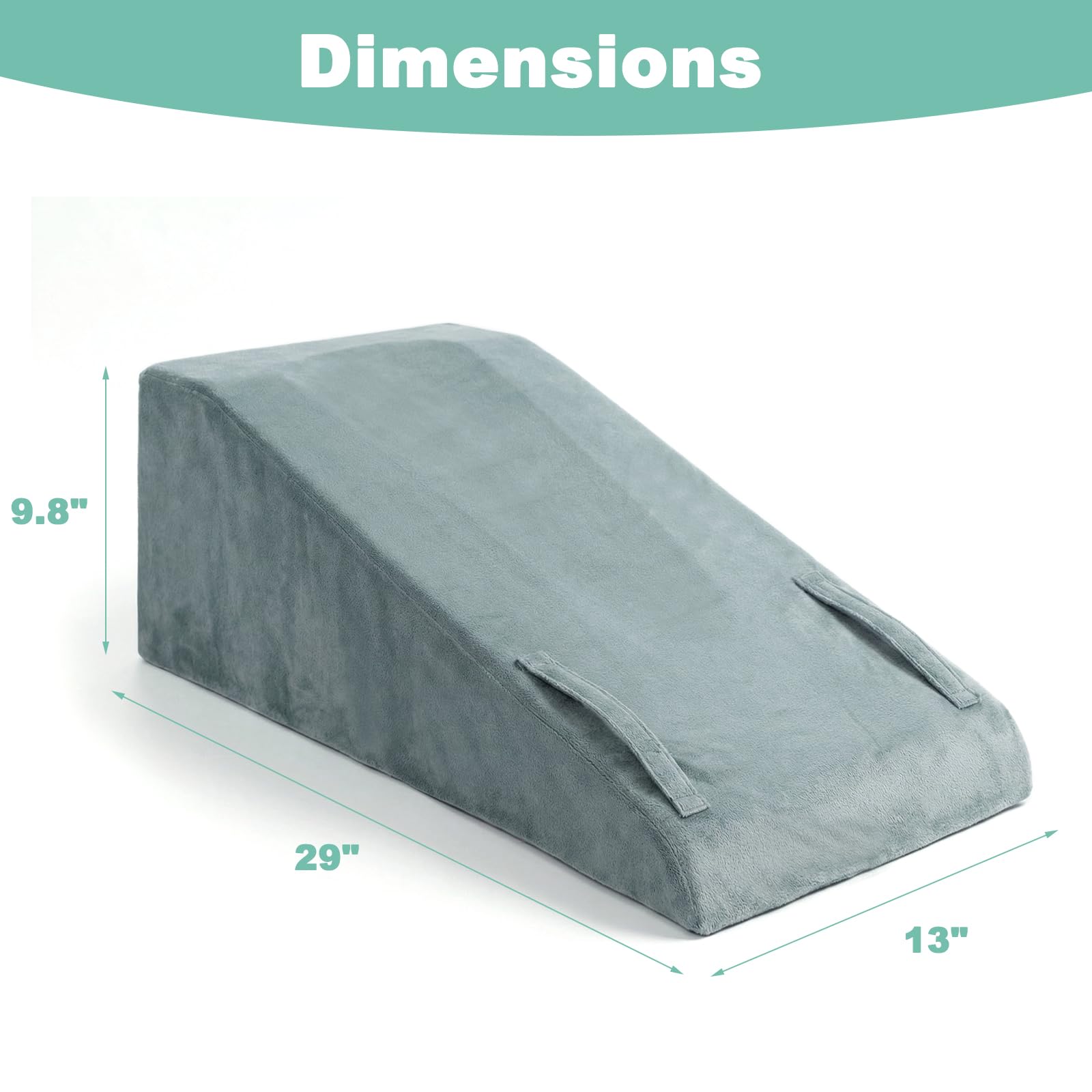Almohadas de elevación de piernas para después de la cirugía, almohada de espuma viscoelástica para cirugía de reemplazo de rodilla, equipo de recuperación de cirugía para ciática, espalda