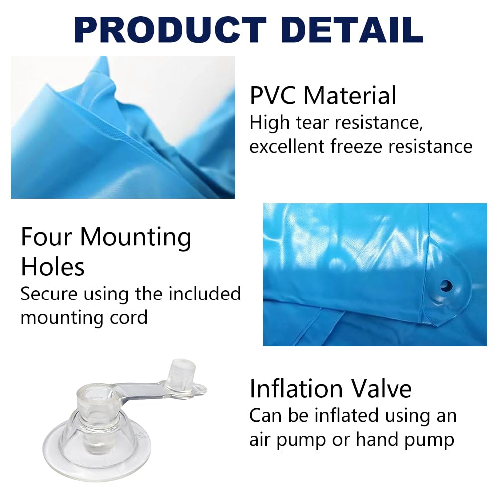 Cojín De Aire para Piscina, Cubierta De Piscina Inflable, Cojín De Aire De Invierno, Accesorios Piscinas De Invierno, Protección contra Heladas para Piscinas por Encima del Suelo