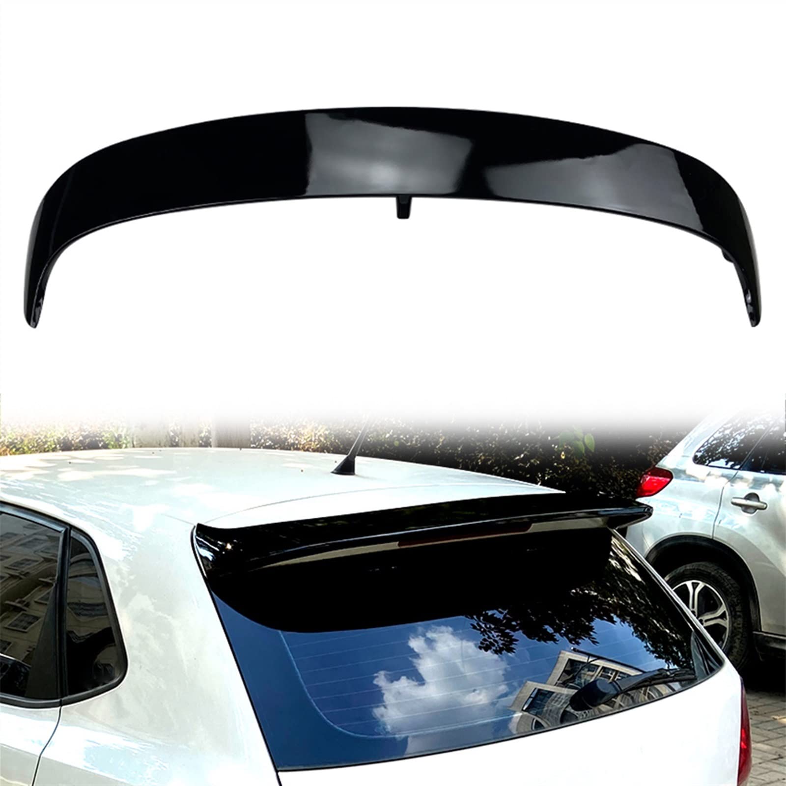Becquet de toit Polo 6R spoiler arrière noir brillant 2012 2013 2014 2015 ABS