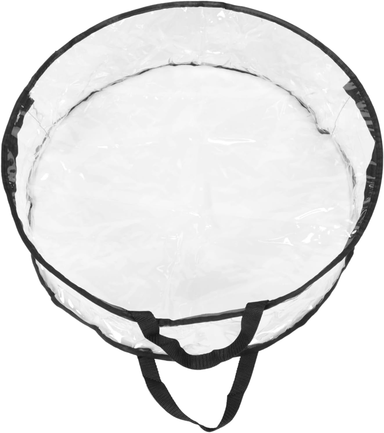 Luxshiny 2Pcs Transparent Wreath Storage Bag Round Packing Container for Holiday Decor Christmas Garland Storage Dust Design