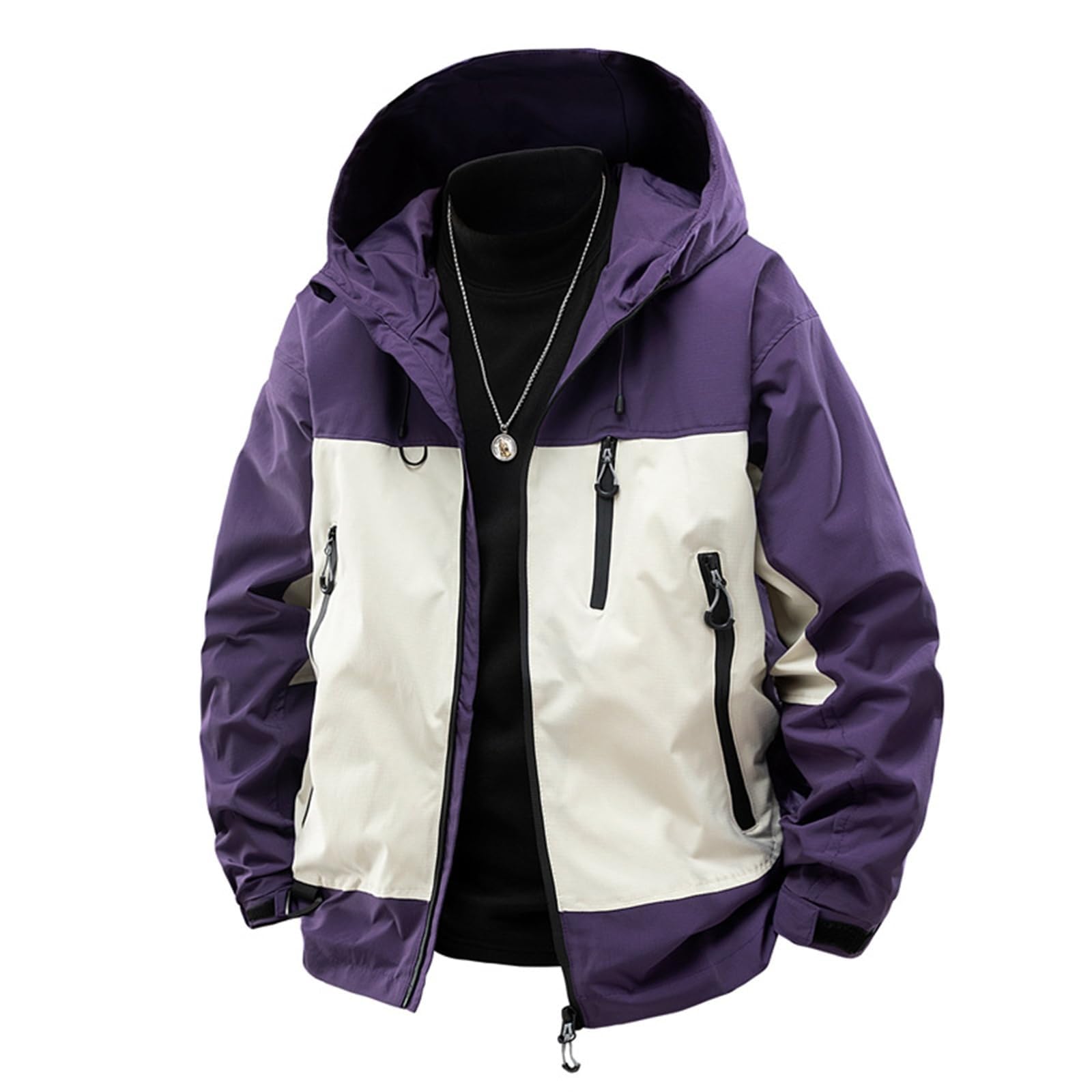 Veste Homme à Capuche ZippéE Mi‑Saison VêTement Homme