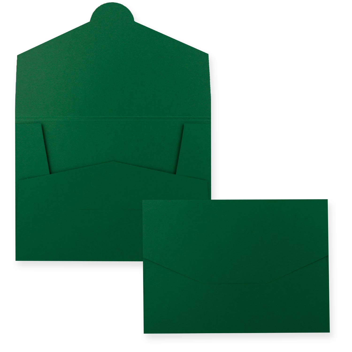 30x stabile Papier Mappe für DIN A4 und DIN C4 in Dunkelgrün - 22 x 30,5 cm - 240 g/m² - als Präsentationsmappen, Bewerbungsmappen, Projektmappen geeignet