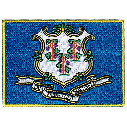 Connecticut State Flag Embroidered Patch Iron-On CT Emblem
